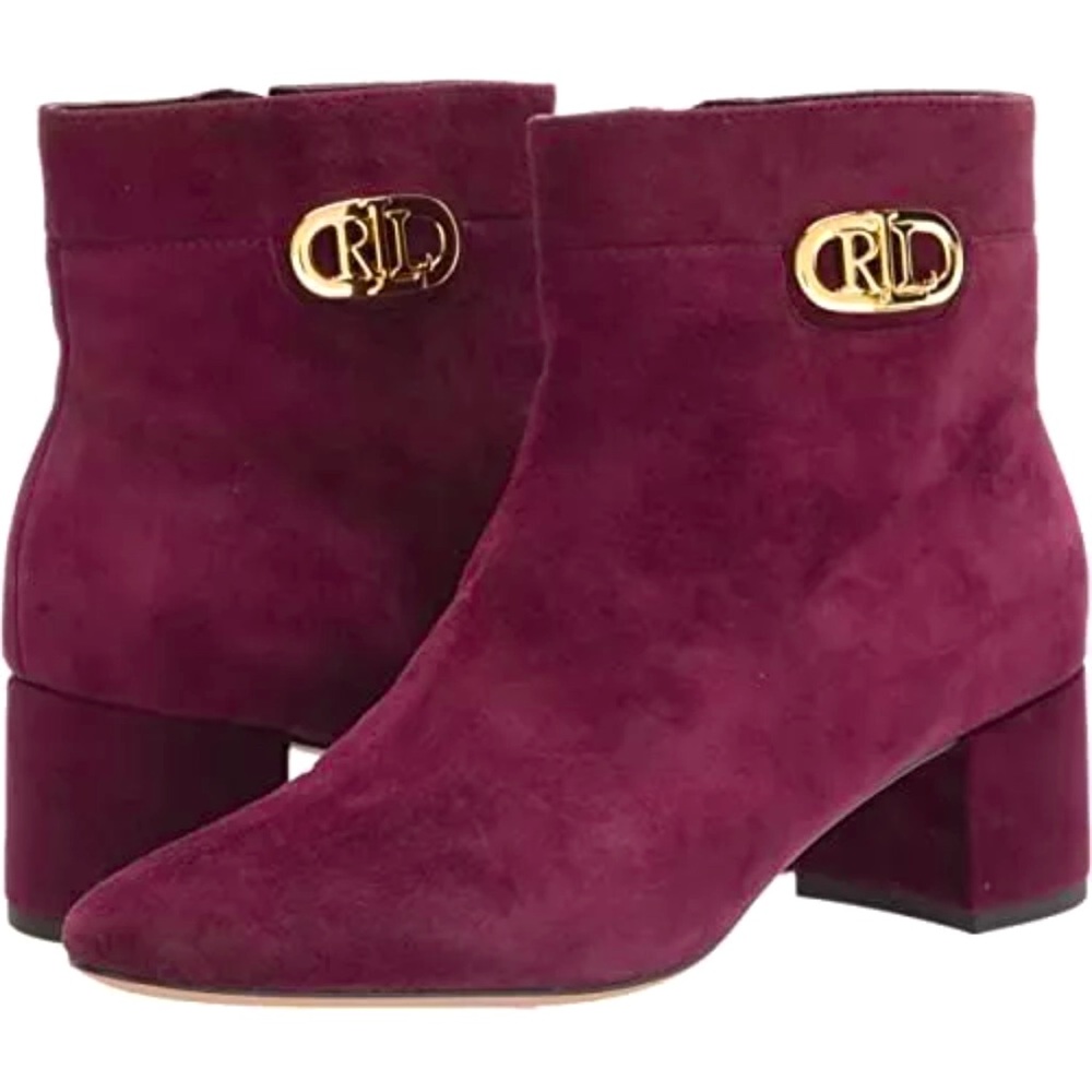 RALPH LAUREN Women's Size
5.5 Bordeaux Wynne Suede Ankle Bootie